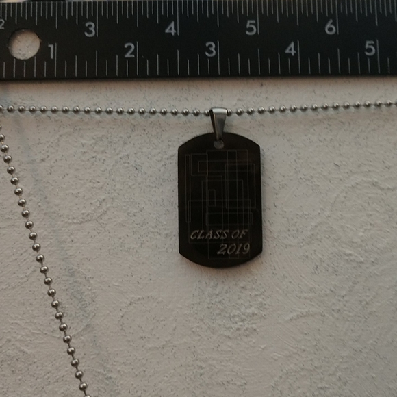 27½" Class of 2019 Heavy Dogtag Style Necklace - Picture 5 of 7